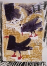 choughs ‐ monoprint ‐ 58 x 42 cms ‐ SOLD‐Greg Poole