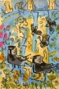 21‐4263 <b>jackdaws & avon gorge flora</b>  acrylic & gouache 71 x 48 cms SOLD‐Greg Poole