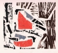 1‐4979 <b>bullfinch</b>  woodcut 26 x 24 cms ‐Greg Poole