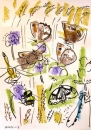 18‐4727 <b>blue damselfly,bee, marbled white, darter, meadow browns & ringlet</b>   A2 (59.4 x 42 cms) ‐Greg Poole