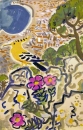 21‐4359 <b>hoopoe above nice</b>  gouache 50 x 33 cms Â£POA‐Greg Poole