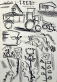 156‐4609 <b>hobby potato harvest</b>   60 x 42 cms ‐Greg Poole