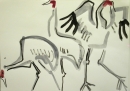 229‐7527 sarus crane <br /> bharatpur, india <br /> gouache <br /> 29.7 x 42 cms (A3) <br /> SOLD‐Greg Poole