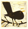 158‐6150 <b>blackbird</b>  monotype 22 x 22 cms £POA‐Greg Poole