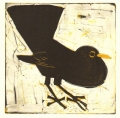 158‐6151 <b>blackbird</b>  monotype  22 x 22 cms £POA‐Greg Poole