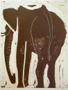 <b>elephant</b>     monotype   52 x 40 cms   SOLD‐Greg Poole