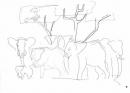 <b>elephants in shade</b>     inkpen   A3   £POA‐Greg Poole