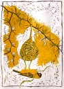 <b>masked weaver nest building</b>     reduction woodcut   73 x 52 cms   £POA‐Greg Poole