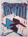 66‐3461 <b>smyrnah kingfisher & papyrus</b>  monoprint 27 x 20 cms ‐Greg Poole