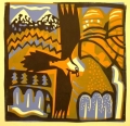 1‐5004 <b>lammergeier, pyrennees</b>  card print 60 x 60 cms £POA‐Greg Poole